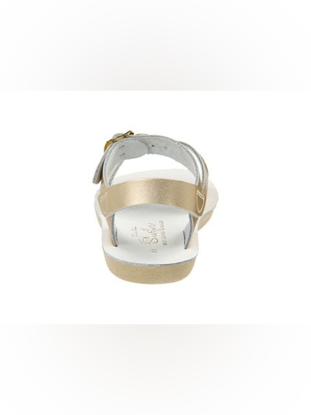 Girls Gold Leather Buckle Sandals - Kids - Picture 4 of 14